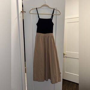 Maeve Black and Tan Midi Dress XXS